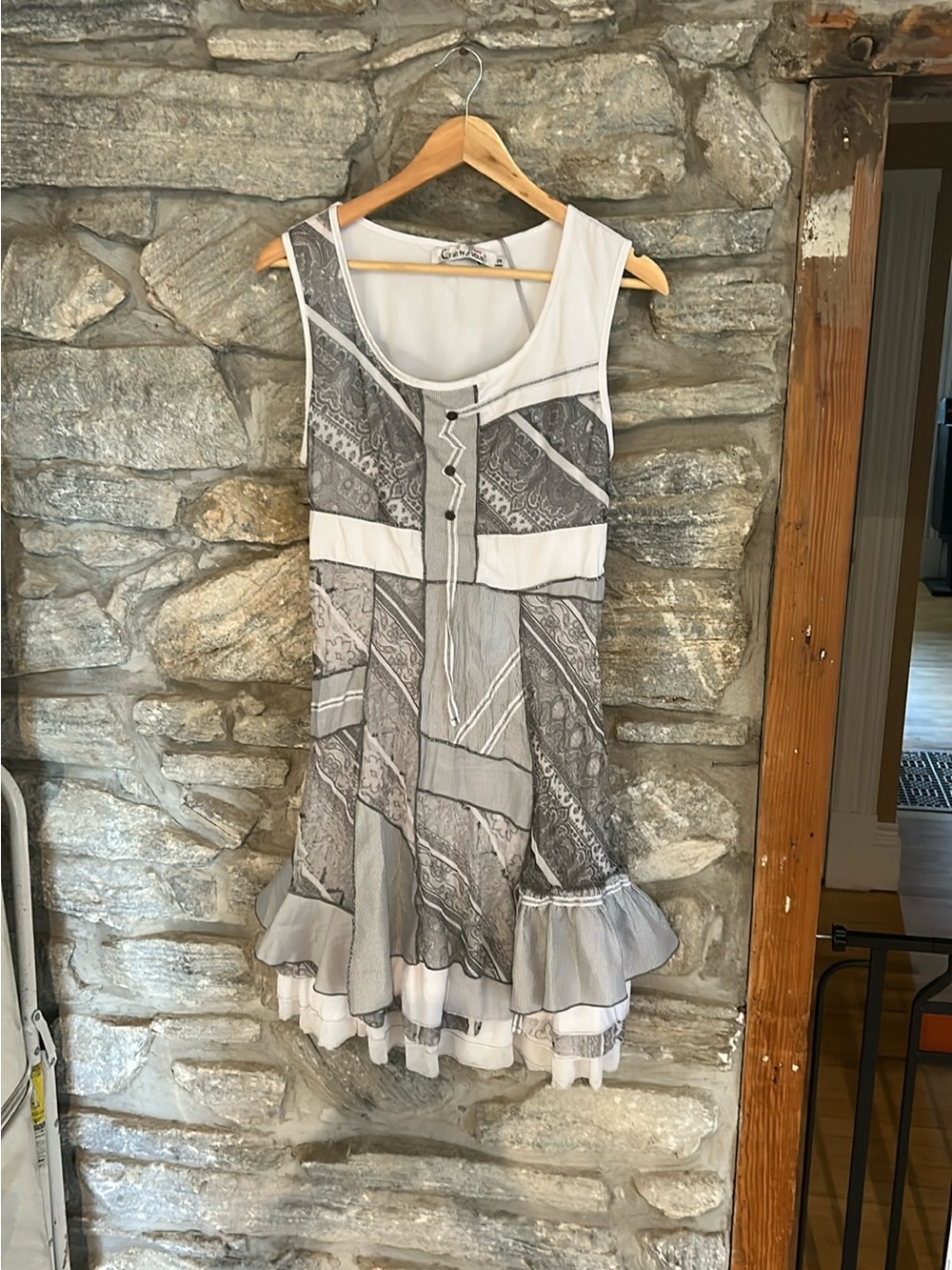 Pretty Patchwork Mixed Media Dress